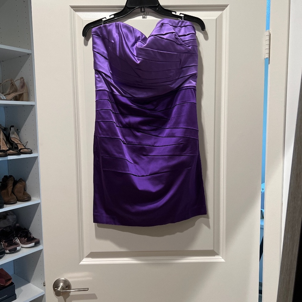 2 tone satin mini dress